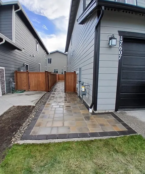 Victorian Paver Installation with Black Border in Seatac 